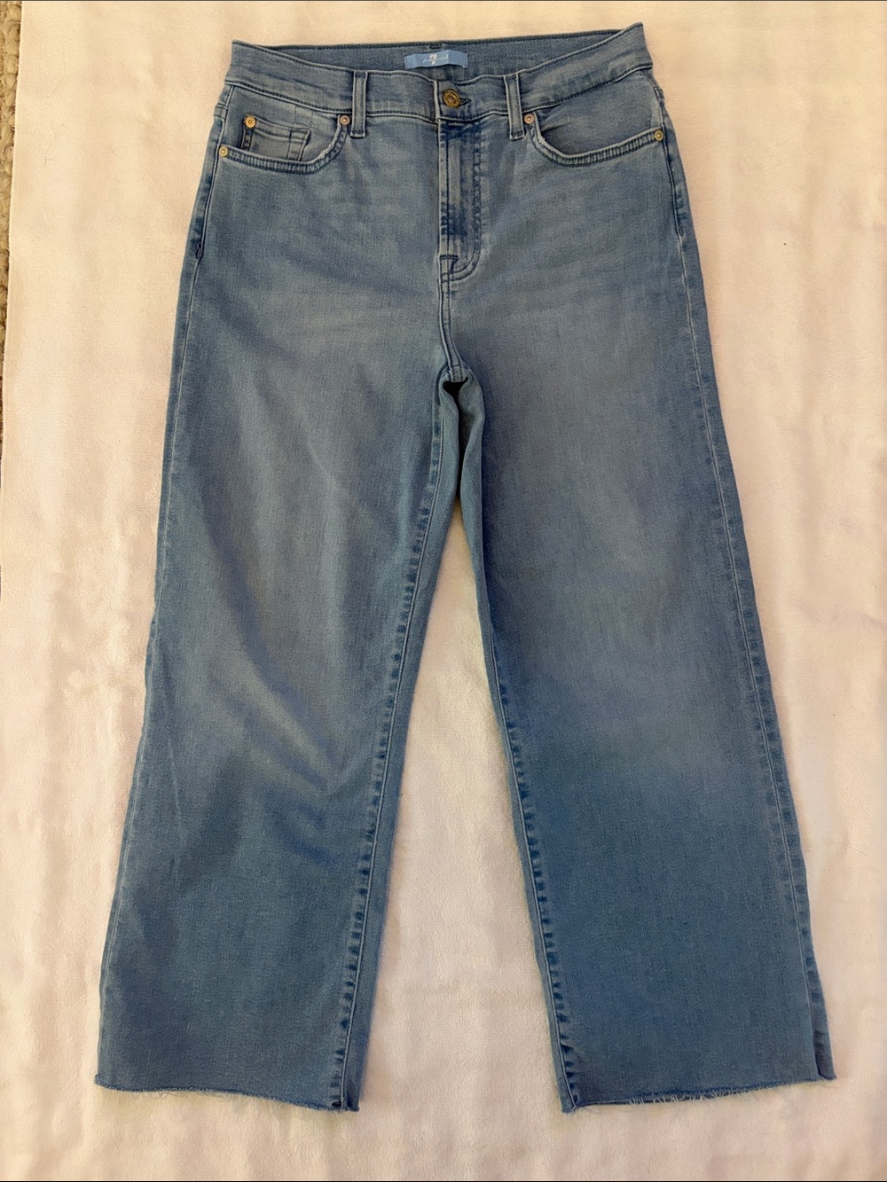 7 For All Mankind Alexa Cropped Wide Leg Jeans